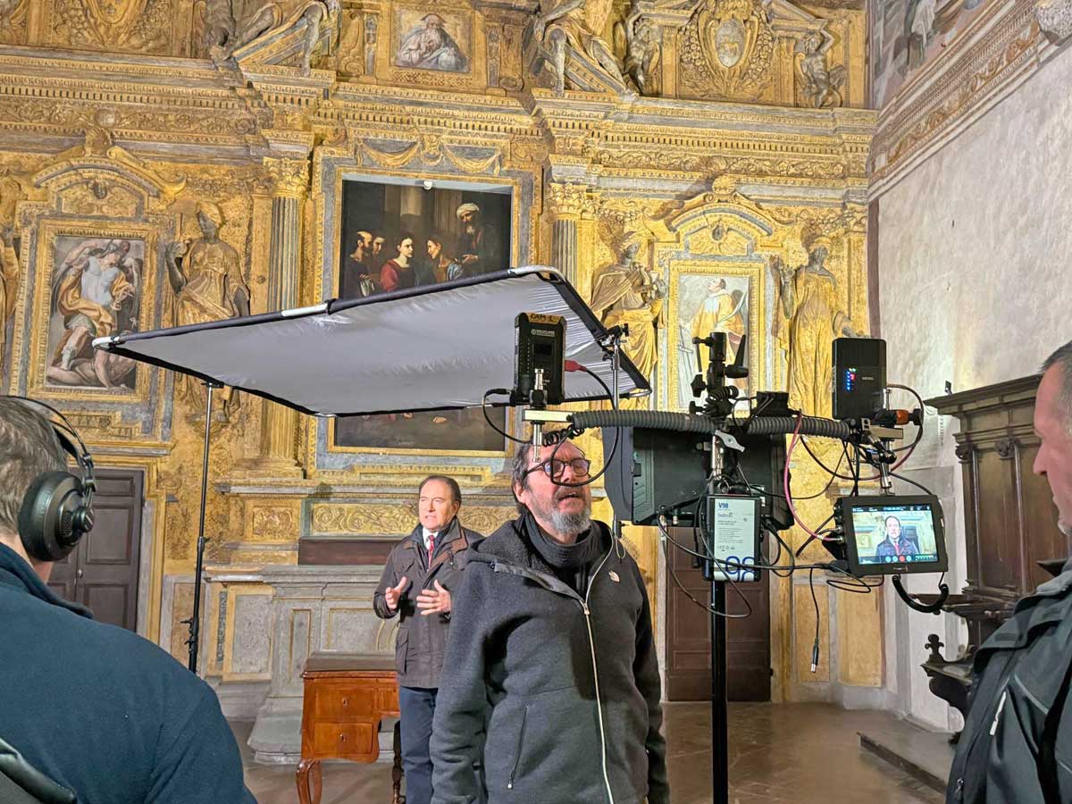 Viterbo – Le riprese in comune della trasmissione Paese che vai in onda su Rai 2